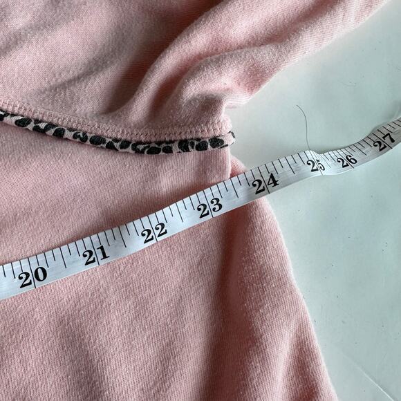Torrid Classic Fit Cozy Fleece Pink Cheetah Raglan Hoodie - Picture 6 of 8